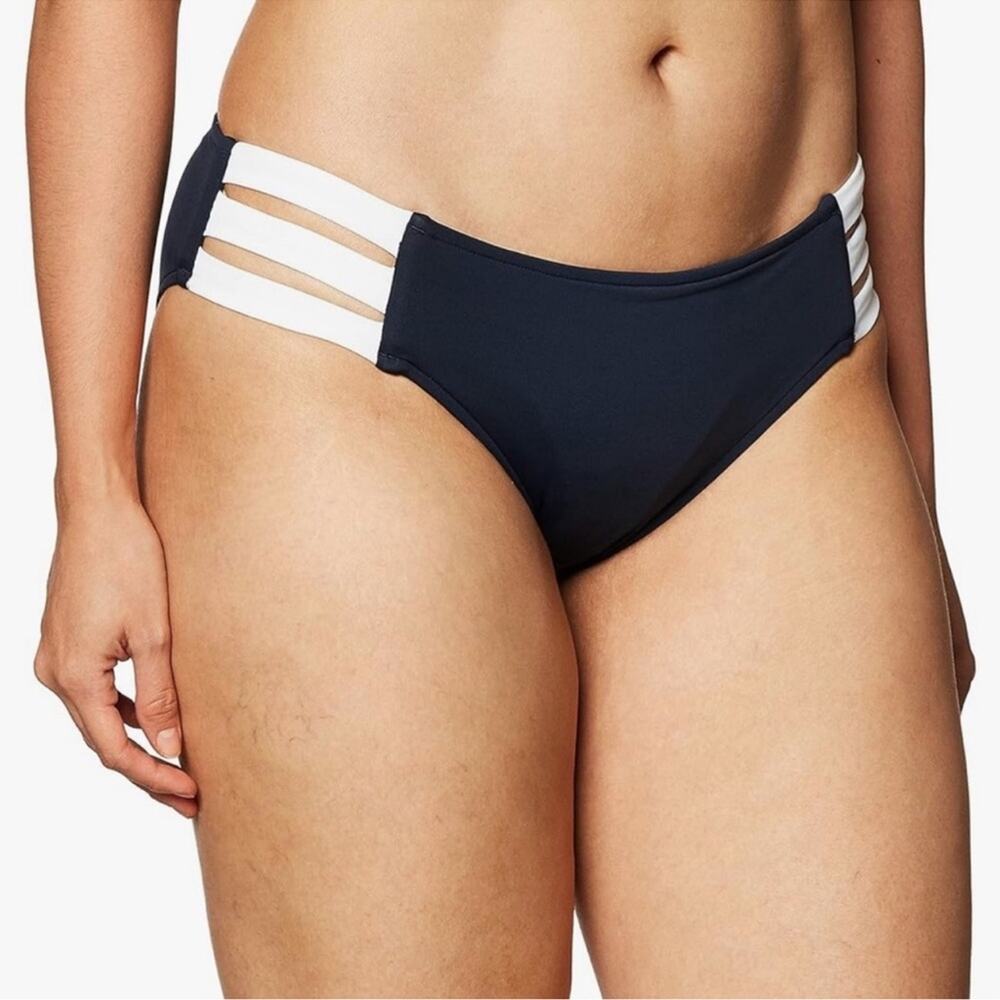 Seafolly Block Party Swim Bikini Bottoms Indigo Blue Size 8
